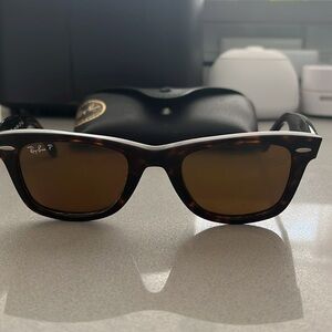 Rayban Tortoise Polarized Wayfarer Sunglasses